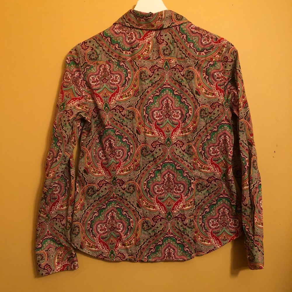 Talbot’s Ladies Paisley Button Down B4 - Picture 2 of 9